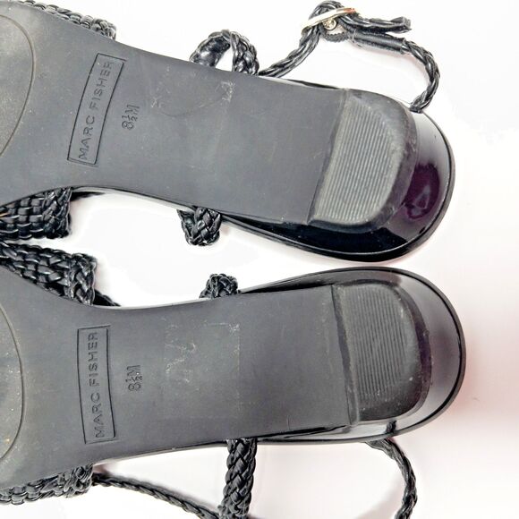 Marc Fisher Woven Slingback Kelysa Ballet Flat Black Pointed Toe Womens Size 8.5 - Picture 11 of 14